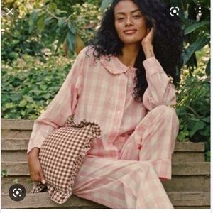 Doen Pink Checkered Pajama Set